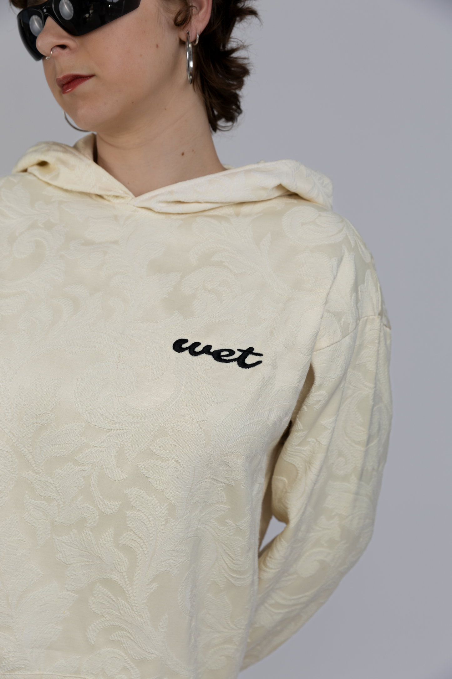 White Wet Hoodie
