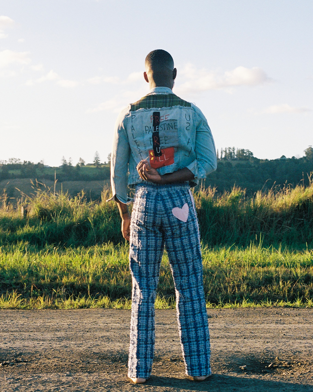 FREE PALESTINE DENIM JACKET
