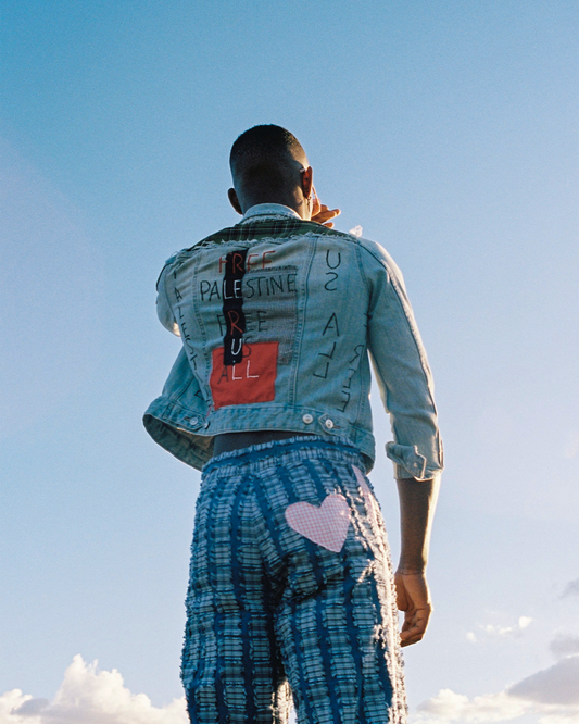 FREE PALESTINE DENIM JACKET