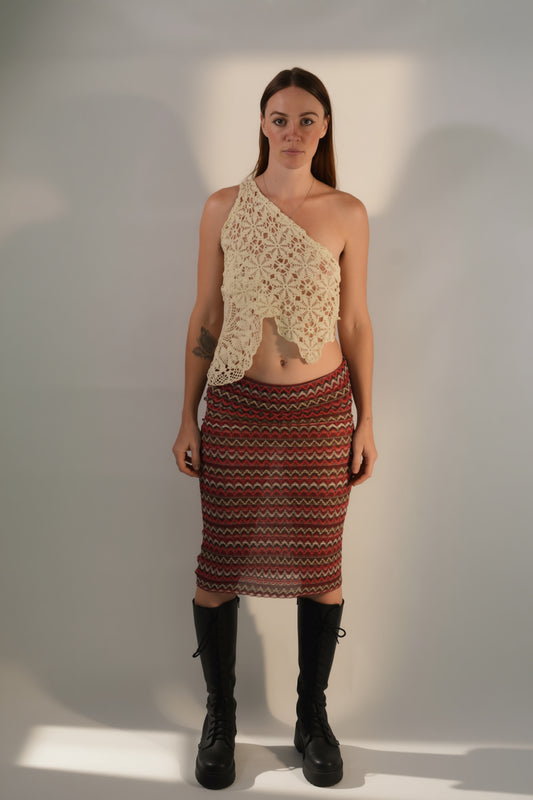 Multicoloured Rose Skirt